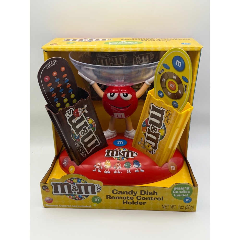 M&M's Candy Dish Remote Control Holder Red Character Desk Organizer New in Box